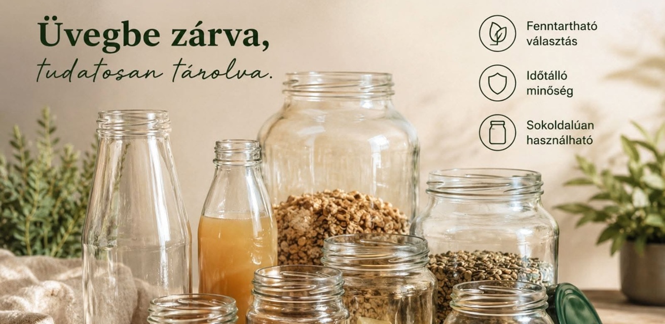 Üvegbe zárva, tudatosan tárolva.